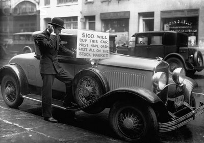 1929 Stock Market Crash Devastation- Man Selling Car